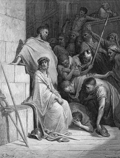 Jesus is Mocked by Roman Soldiers - Bible by Gustave Dore